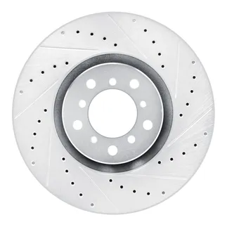 R1 Concepts EDZ-31056D Brake Rotor Drilled & Slotted Silver